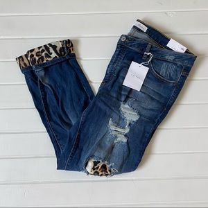 Kancan Denim Leopard Jegging